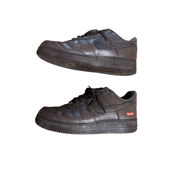 Nike x Supreme Air Force 1 Low Brown – Men’s Size 10.5 both laces - Picture 4 of 8